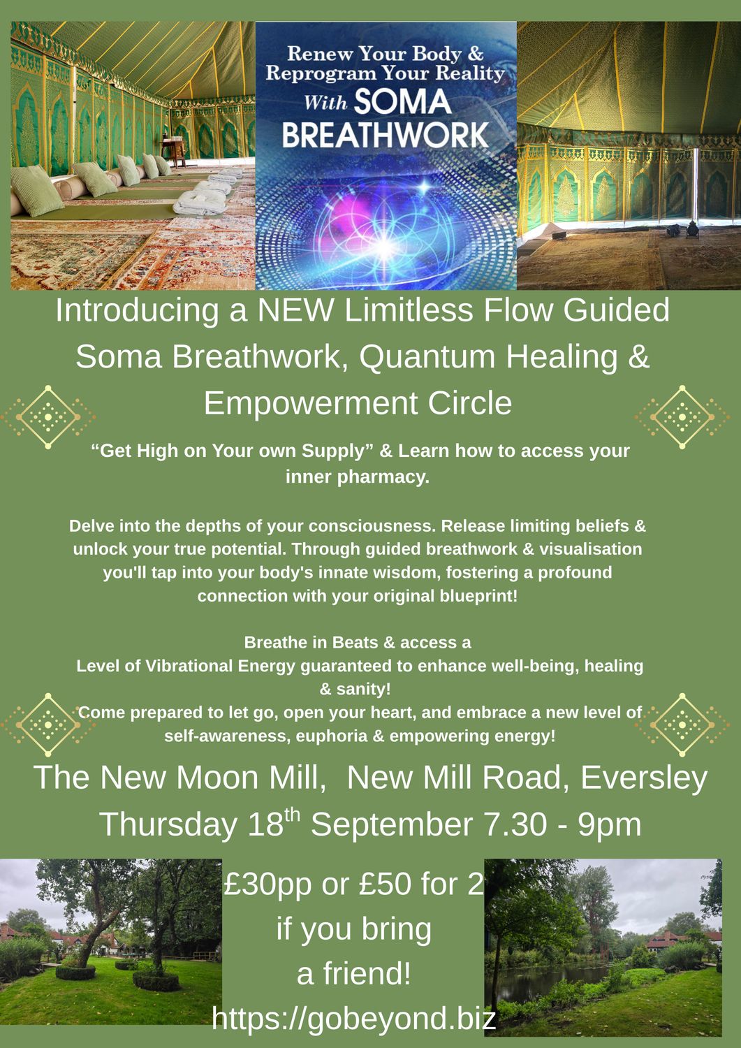 Limitless Flow Soma Breathwork, Quantum Healing & Empowerment 1.5Hr  (Group session) -1 Person