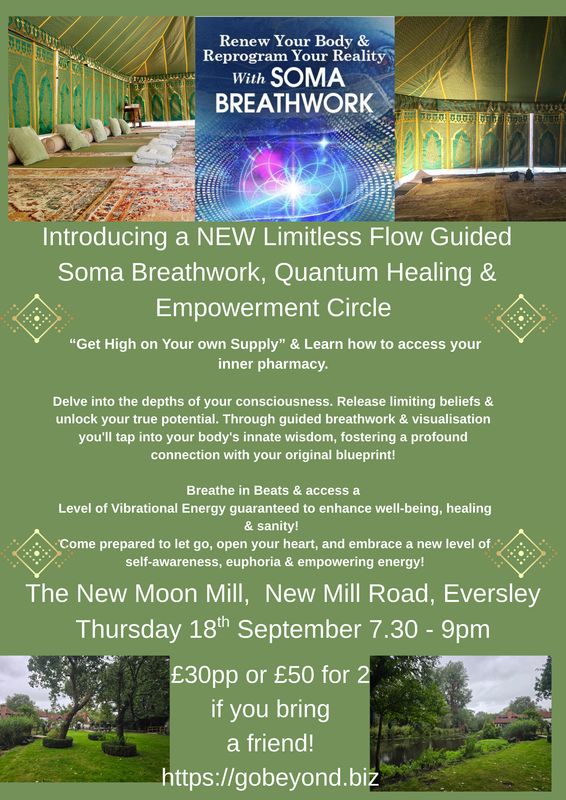 Limitless Flow Soma Breathwork, Quantum Healing & Empowerment 1.5Hr (Group Session )(2 Person Discount)