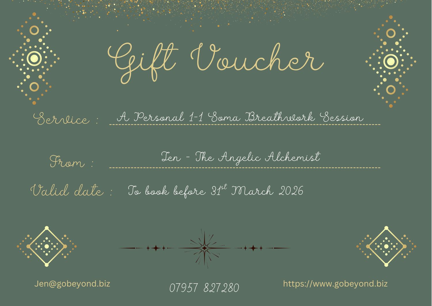 Gift Voucher - Personal 1Hr 1-1 Guided Breathwork Session