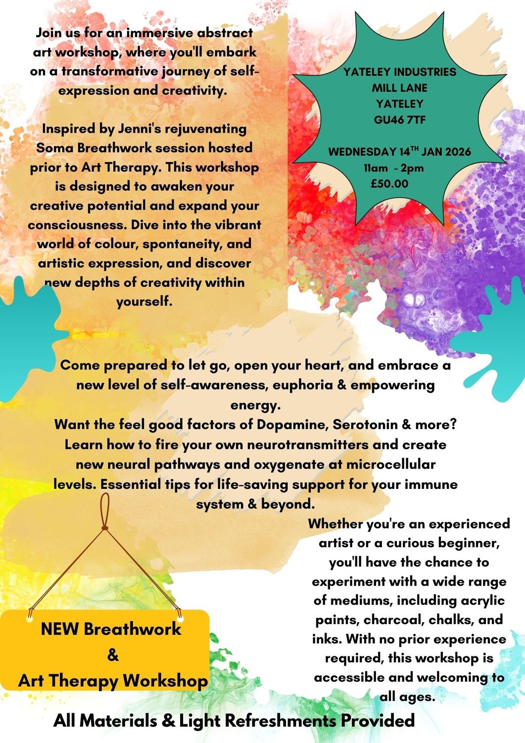 NEW Breathwork &amp; Art Therapy Workshop