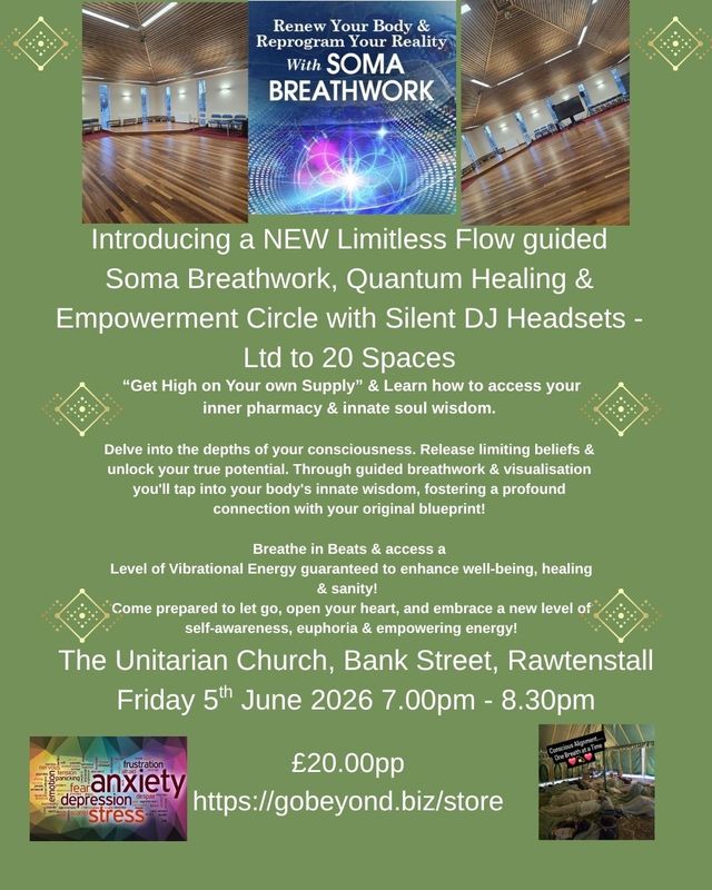 Limitless Flow Breathwork & Empowerment  Friday 5th June 2026 7.00pm -8.30pm Rawtenstall Venue