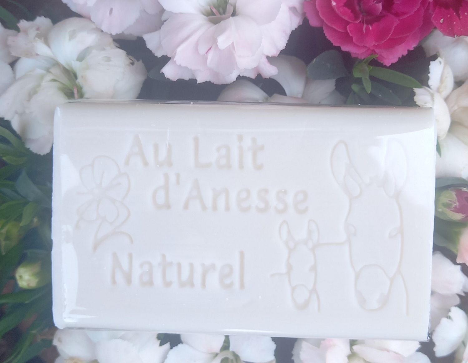Savon enrichie de 8% de lait d'ânesse bio, sans parfum