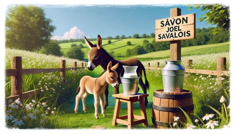 Savons au lait d'ânesse biologique.