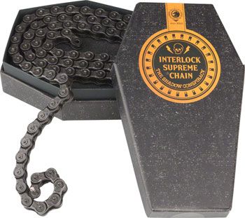 The Shadow Conspiracy Interlock Supreme Chain - Single Speed 1/2&quot; x 1/8&quot;, 98 Links, Half Link Chain, Black