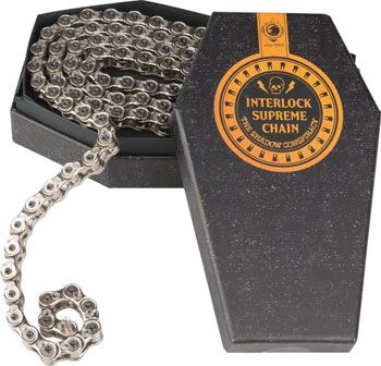 The Shadow Conspiracy Interlock Supreme Chain - Single Speed 1/2&quot; x 1/8&quot;, 98 Links, Half Link Chain, Silver
