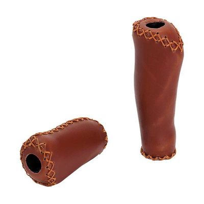 XLC Leather Optic Ergo Grips 135/92mm Grip shift Brown