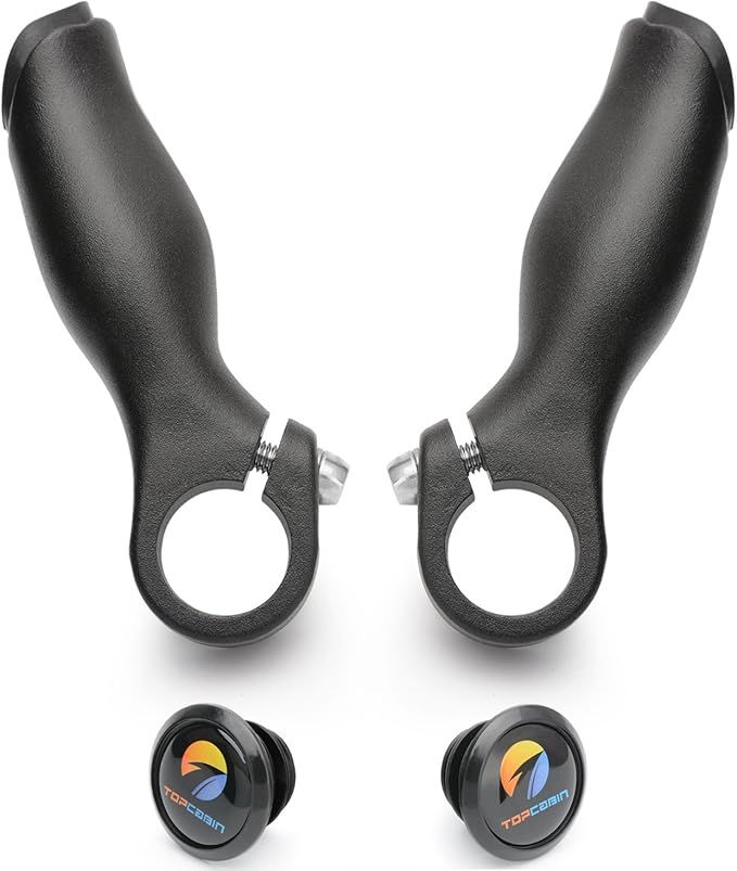 TOPCABIN Handlebar End Grips for 20-23mm Handlebar Road Bike MTB Aluminium Alloy