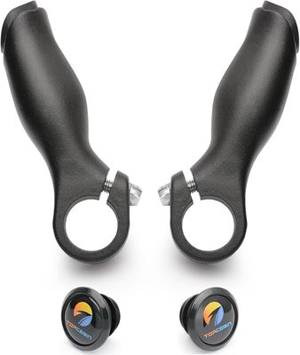 TOPCABIN Handlebar End Grips for 20-23mm Handlebar Road Bike MTB Aluminium Alloy