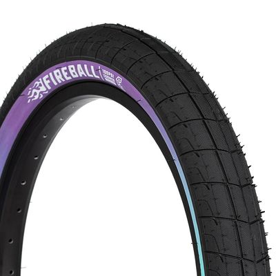 BMX Tire ECLAT FIREBALL TIRE 2.30 BLK/PURP/TEAL