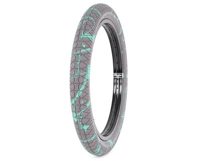 BMX Tire Subrosa Sawtooth Tire Teal Drip 20 x 2.35