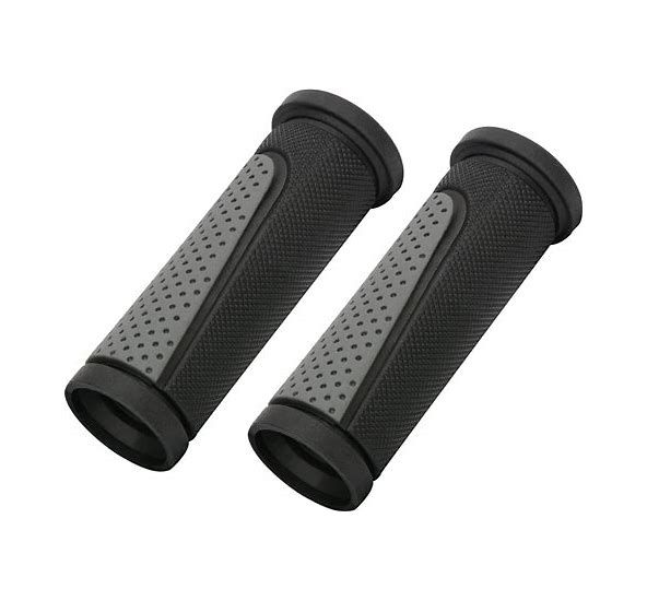 TOPCABIN 2X Short Mini Handlebar Bicycle Grips Fit Many Standard Bikes 90mm Length (Black + Grey)