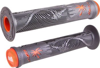 ODI HUCKER GRIPS GRAPHITE/ORANGE