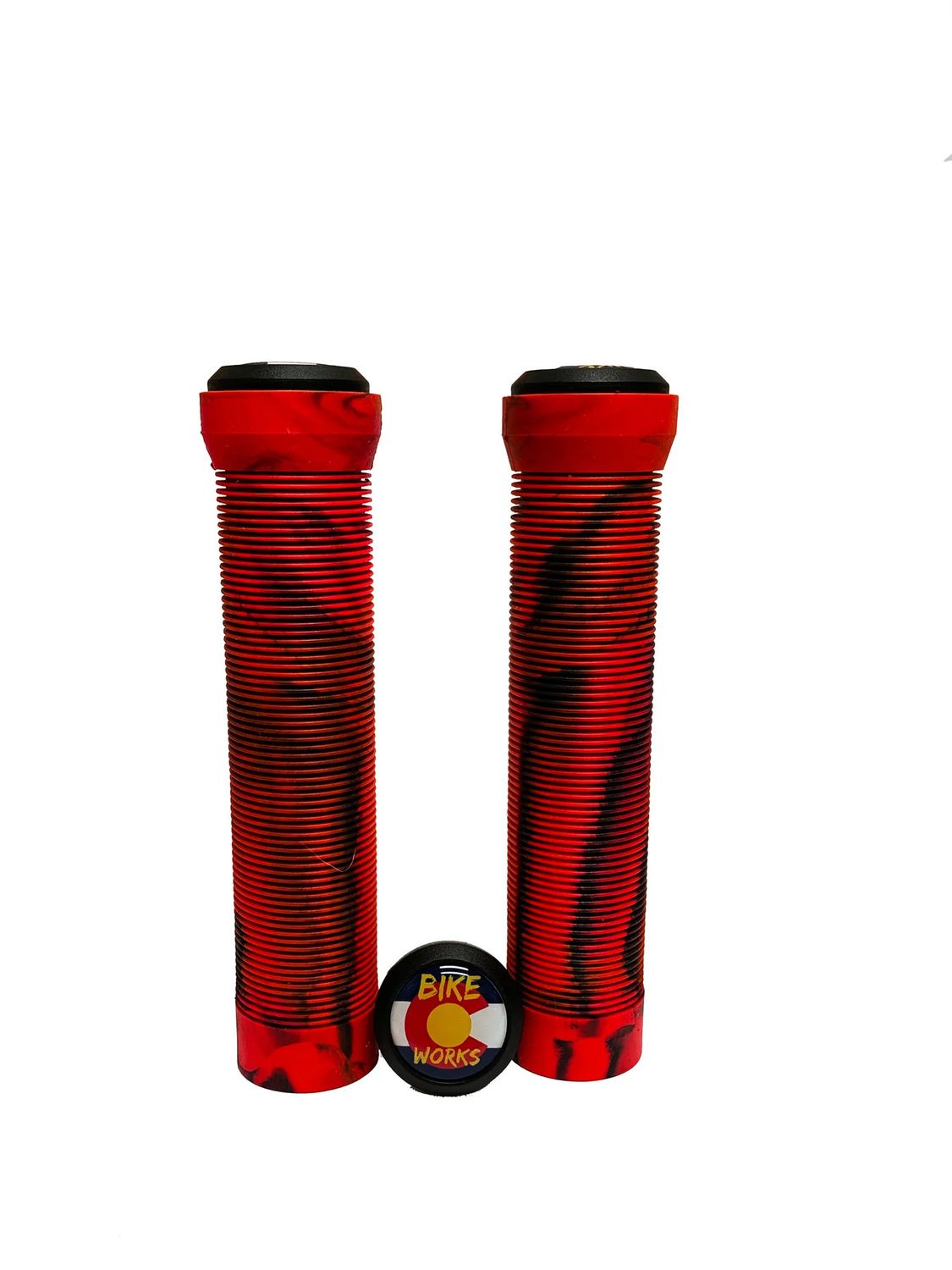 Bike Works Grips By @HENRY_BRETZ 145mm Red/Black