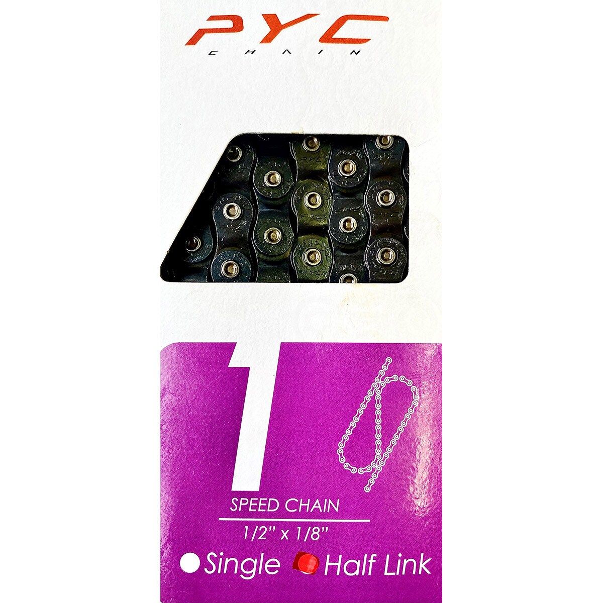 PYC P121 HALF-LINK CHAIN BLACK 100 LINKS