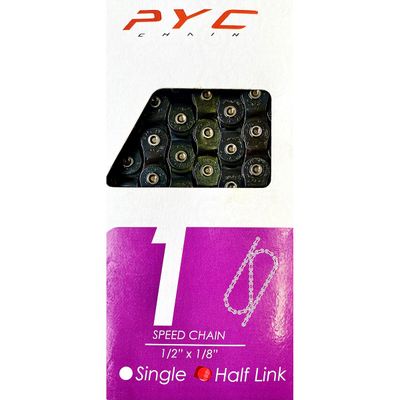 PYC P121 HALF-LINK CHAIN BLACK 100 LINKS