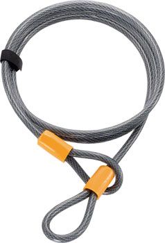 OnGuard Akita Cable: 7&#39; x 10mm, Gray/Orange