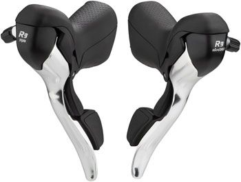 microSHIFT R9 Drop Bar Brake/Shift Lever Set - 2 x 9-Speed, Shimano Compatible, Black