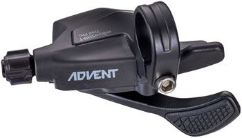 microSHIFT ADVENT Trail Trigger Pro Right Shifter - 1 x 9 Speed, Silicone Thumb Pad, ADVENT Compatible Only, Black