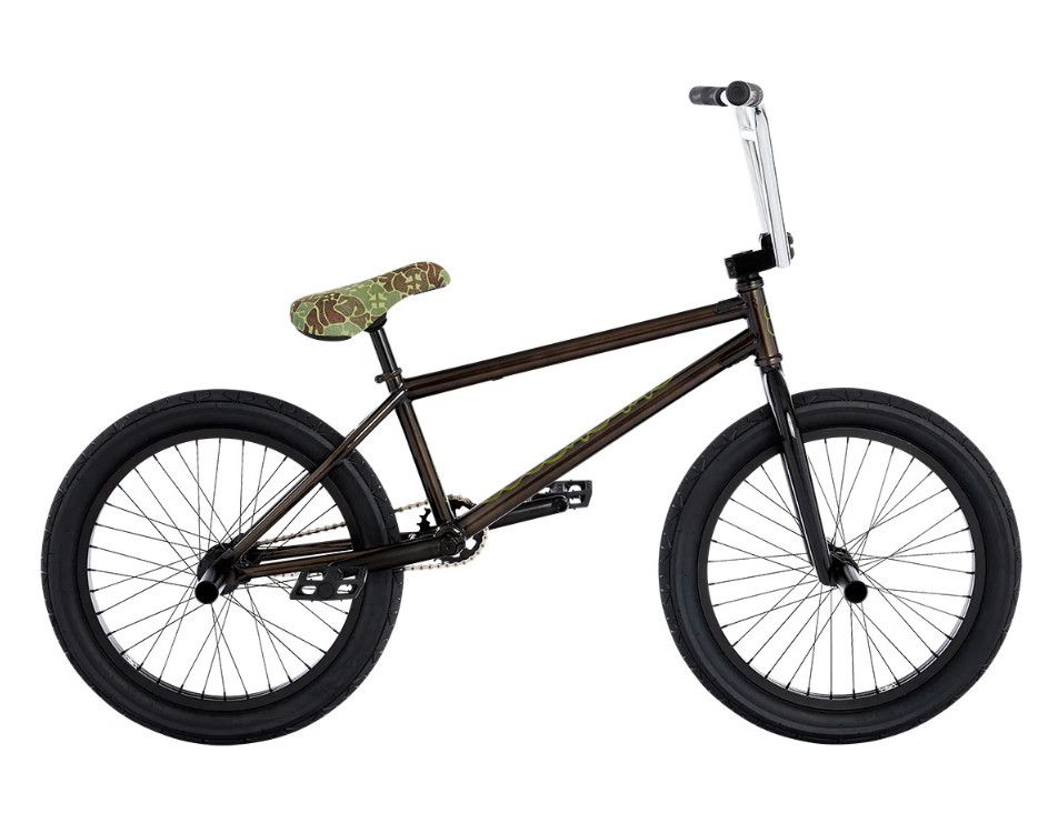 Fit BMX Bike Street Lg Trans Gloss Black w/pegs 20.75TT