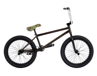 Fit BMX Bike Street STR Lg Trans Gloss Black / Green seat/pegs