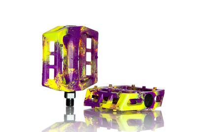 Demolition Trooper Pedals Purp/Yellow Marble