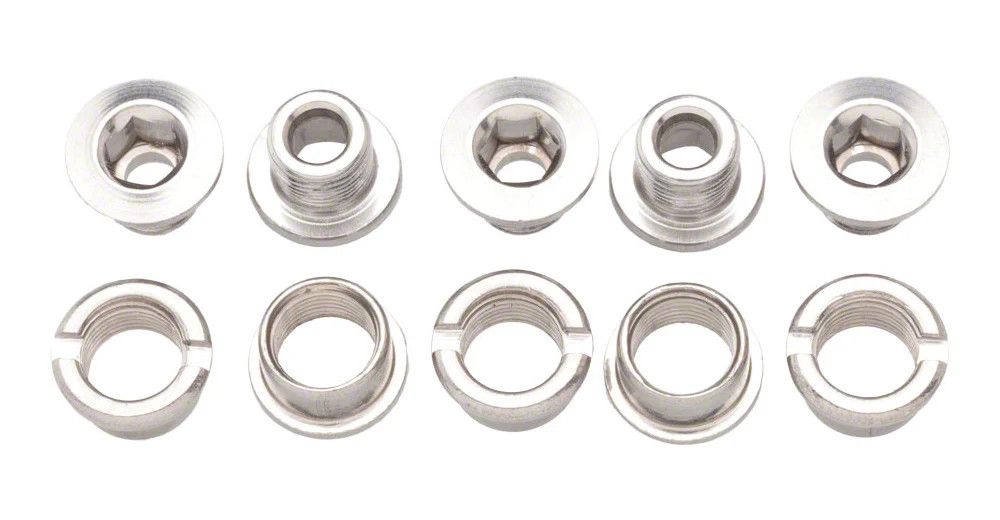 Problem Solvers Single Chainring Bolts Silver Chromoly