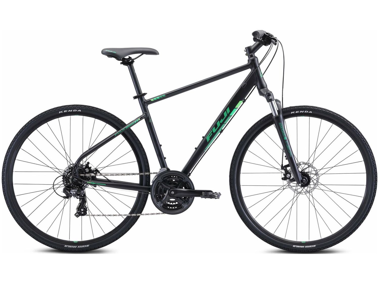 Fuji Bike Traverse 1.7 Black/Green 15&quot;