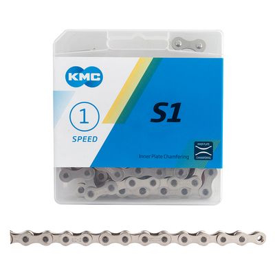 KMC S1 Chain Single Speed 1/2x1/8 112 links - Silver