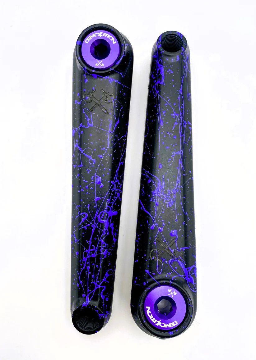 Demolition Revolt 24mm Cranks 165mm - Limited Edition Purple Splatter