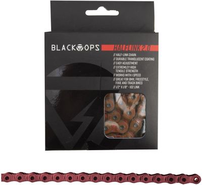 CHAIN BK-OPS 1/2x1/8 HALF LINK 2.0 1s TRANSLUCENT-RD 102L