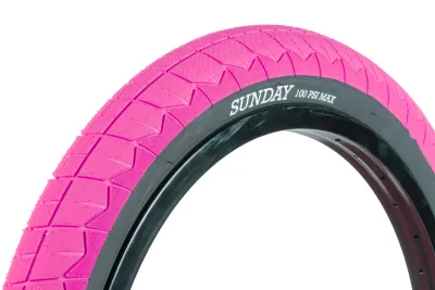 Sunday Current V2 Tire - 20 x 2.4, Hot Pink/Blk