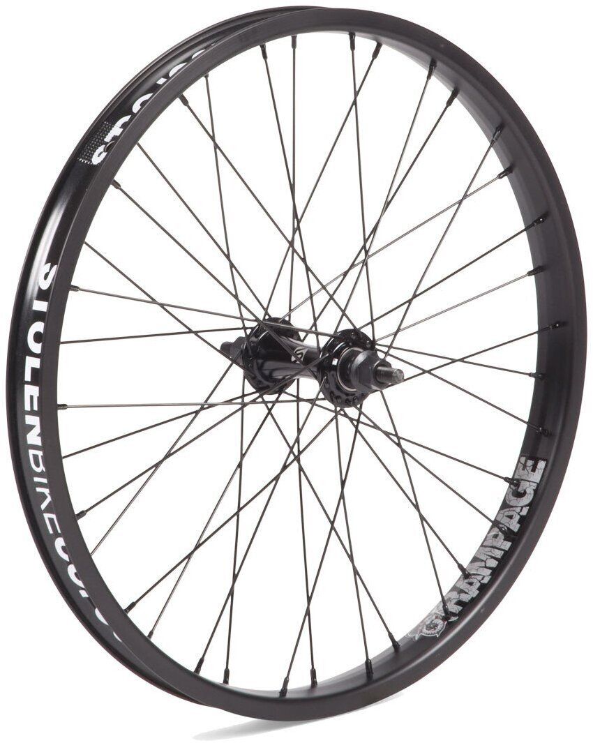 Stolen Rampage Front Wheel - 20&quot;, 3/8&quot; x 100mm, Rim Brake, Black, Clincher