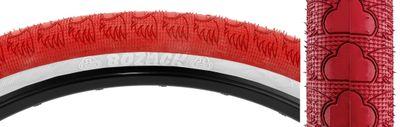 SE BIKES Bozack Tire 29x2.4 WIRE - Red / White Wall