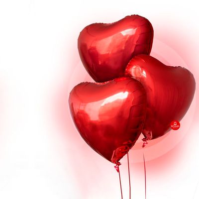 3 Globos Corazones