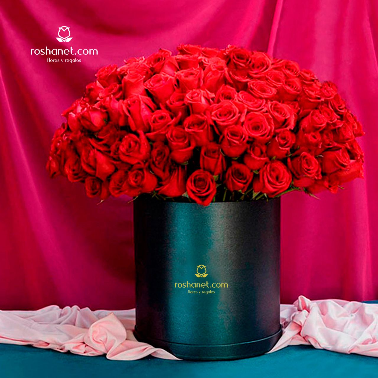 100 rosas en caja