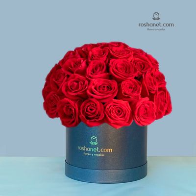 50 rosas en caja