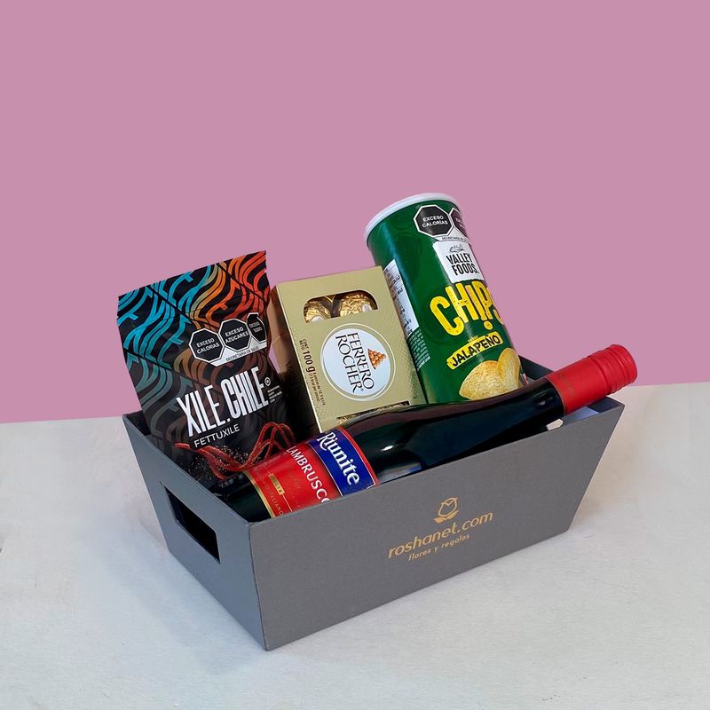 Kit botanas y vino