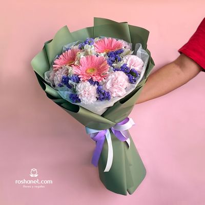 Ramo de gerberas y claveles