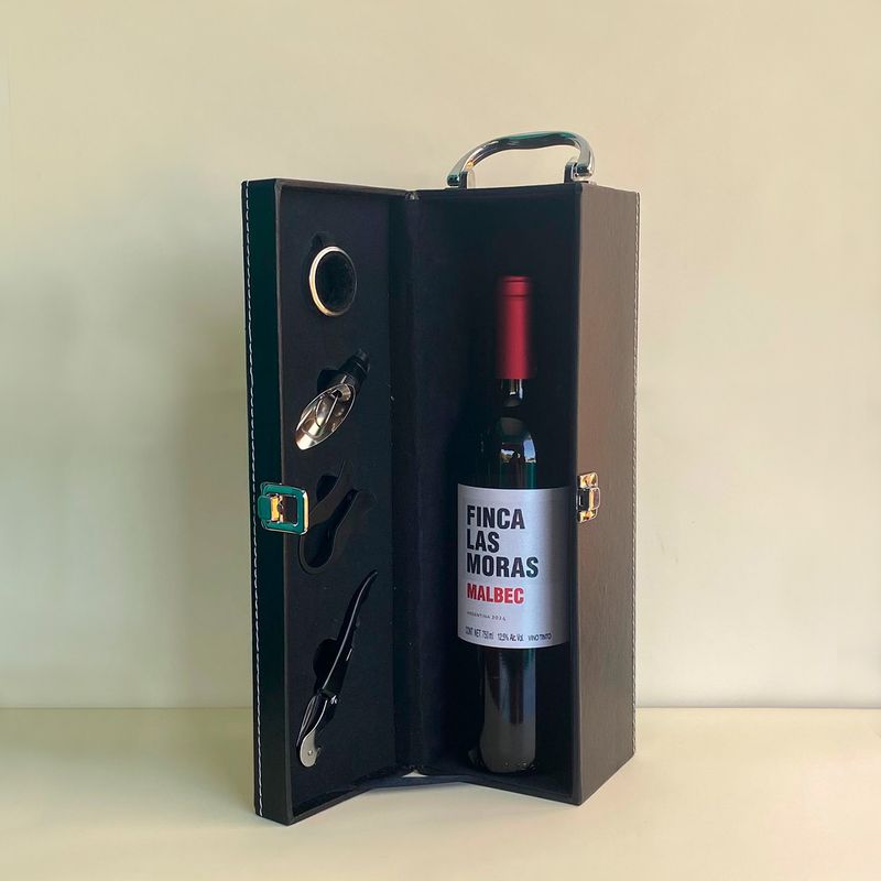 Vino con estuche