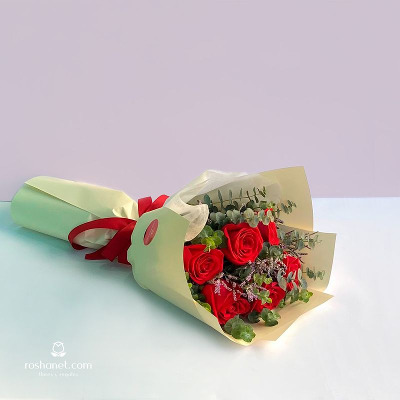 Ramo Con 6 Rosas Rojas
