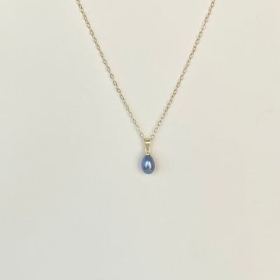 collar perla negra