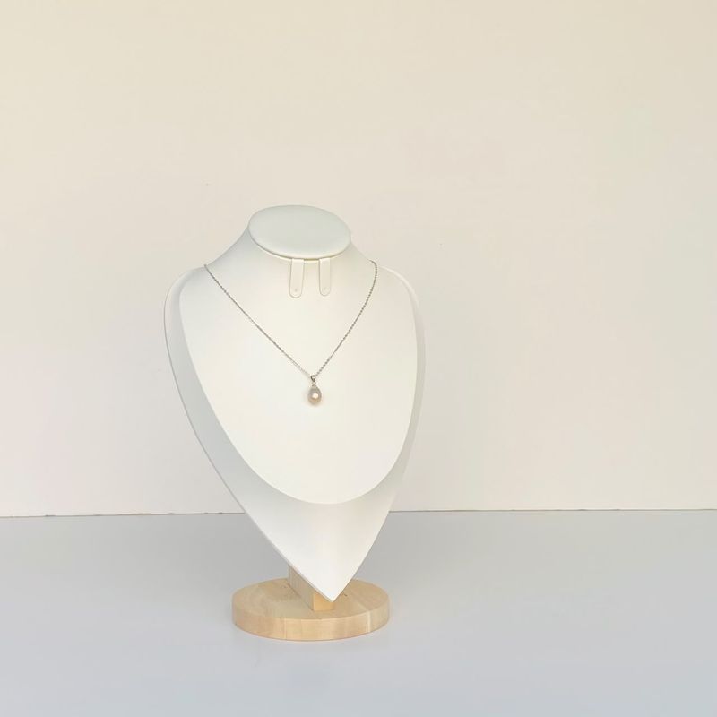 collar perla blanca