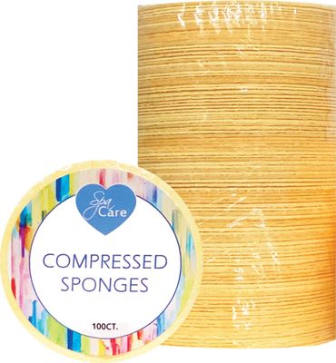 SPA CARE DISPOSABLES - COMPRESSED SPONGES
