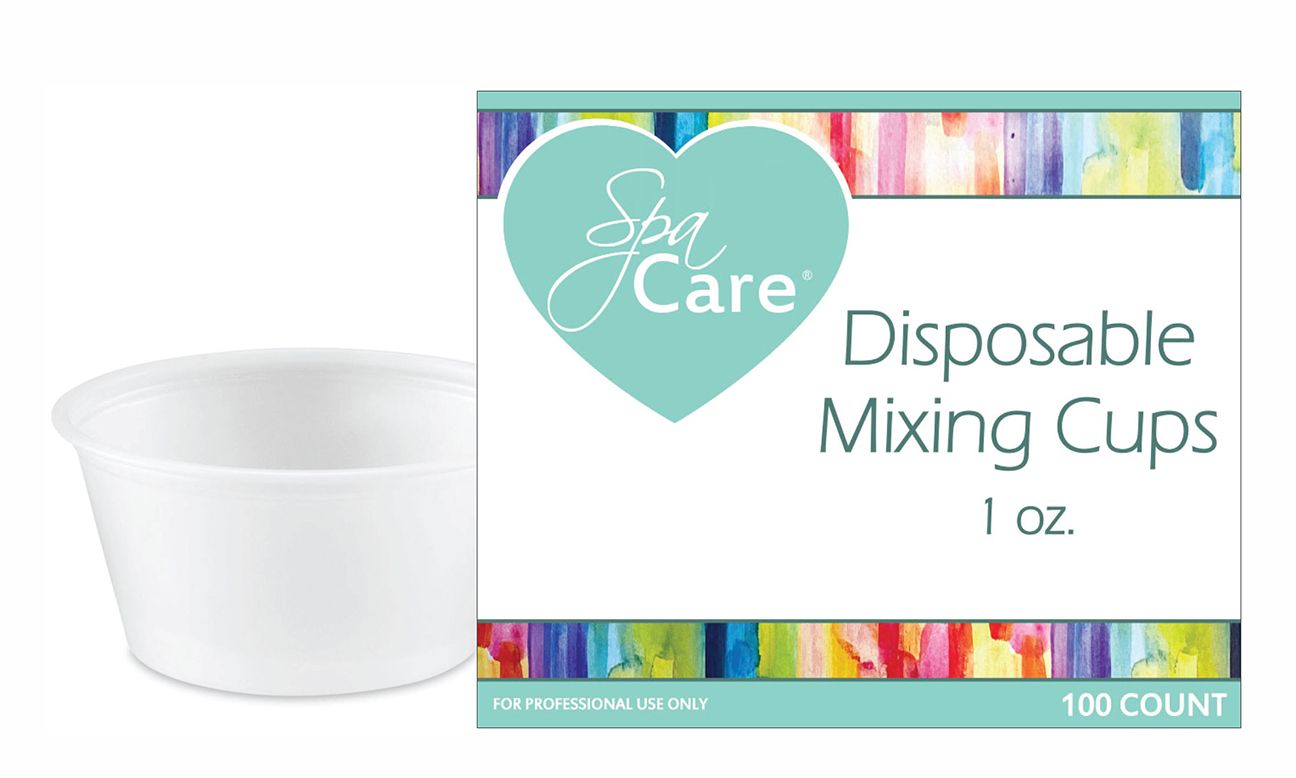 1 OZ. DISPOSABLE MIXING CUPS - SPA CARE DISPOSABLES