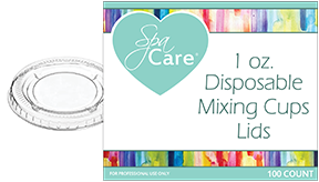 2 OZ. DISPOSABLE MIXING LIDS - SPA CARE DISPOSABLES