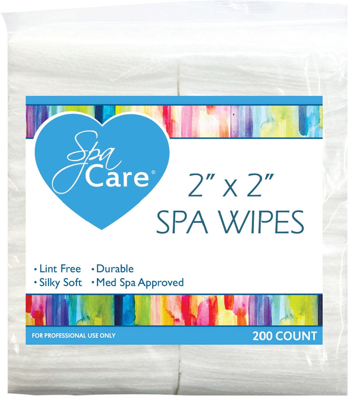 SPA CARE DISPOSABLES - 2X2 ESTHETIC WIPES 200 CT.