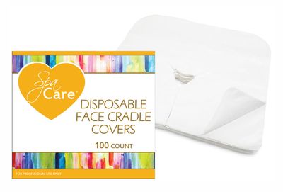 SPA CARE DISPOSABLES - DISPOSABLE FACE CRADLE COVERS 100ct