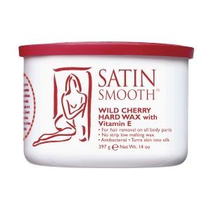 SATIN SMOOTH WILD CHERRY HARD WAX WITH VITAMIN E 14OZ.