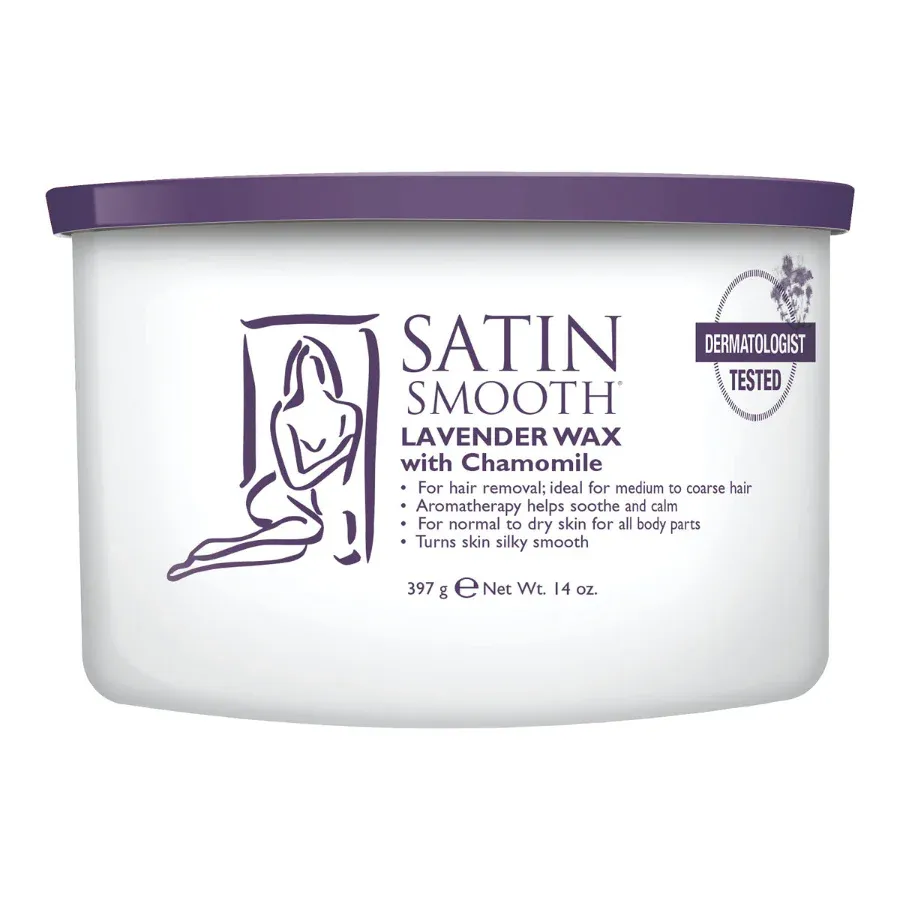 SATIN SMOOTH LAVENDER &amp; CHAMOMILE CREAM WAX 14 OZ.