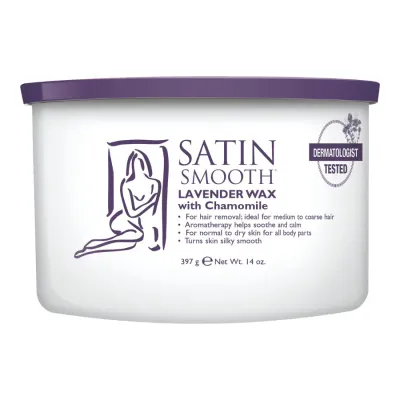 SATIN SMOOTH LAVENDER &amp; CHAMOMILE CREAM WAX 14 OZ.